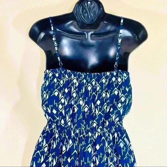 One Clothing Aztec Print Spaghetti Strap Sleeveless Geometric Maxi Dress Size XS - Picture 9 of 12